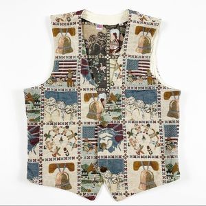 Vintage United States Historical Sites Vest